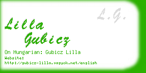 lilla gubicz business card